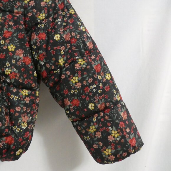 OLD NAVY | small (6-7) | Floral Hooded Quilted Puffer Jacket | Fleece Lined - Picture 6 of 16